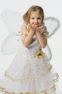 Little Girl Pretending She is a Fairy Princess