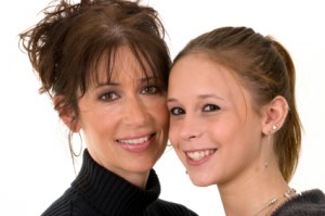 mom and teenage daughter