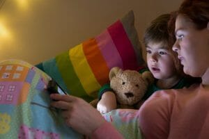 reading child bedtime story