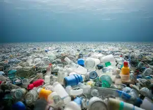 plastic bottles and garbage