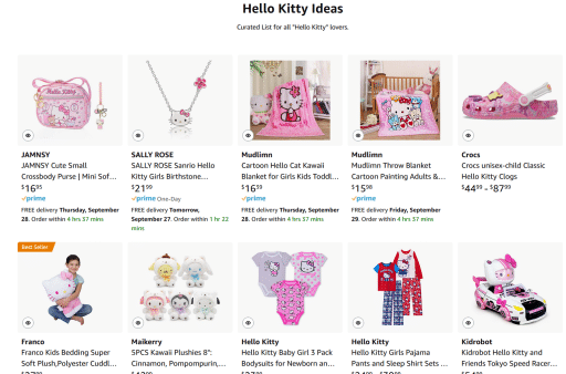 Hello Kitty Curated List